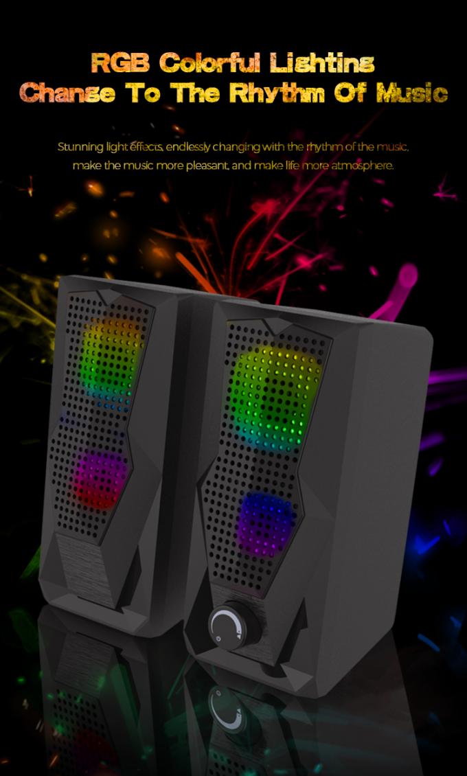 गर्म बिक्री पोर्टेबल कंप्यूटर लैपटॉप 2.0 यूएसबी स्पीकर पीसी सहायक उपकरण एलईडी प्रकाश व्यवस्था मिनी सक्रिय प्लास्टिक डिजाइन डीसी पावर ऑक्स ऑडियो लाइन 4