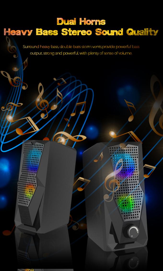 गर्म बिक्री पोर्टेबल कंप्यूटर लैपटॉप 2.0 यूएसबी स्पीकर पीसी सहायक उपकरण एलईडी प्रकाश व्यवस्था मिनी सक्रिय प्लास्टिक डिजाइन डीसी पावर ऑक्स ऑडियो लाइन 8