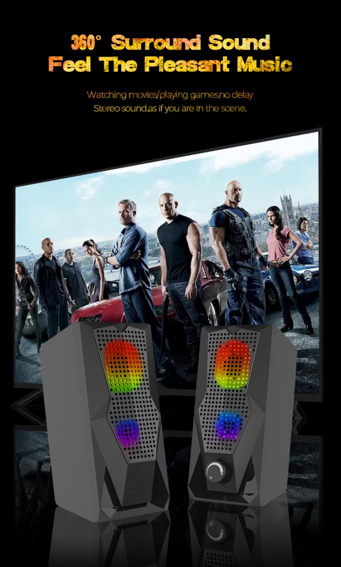 गर्म बिक्री पोर्टेबल कंप्यूटर लैपटॉप 2.0 यूएसबी स्पीकर पीसी सहायक उपकरण एलईडी प्रकाश व्यवस्था मिनी सक्रिय प्लास्टिक डिजाइन डीसी पावर ऑक्स ऑडियो लाइन 10