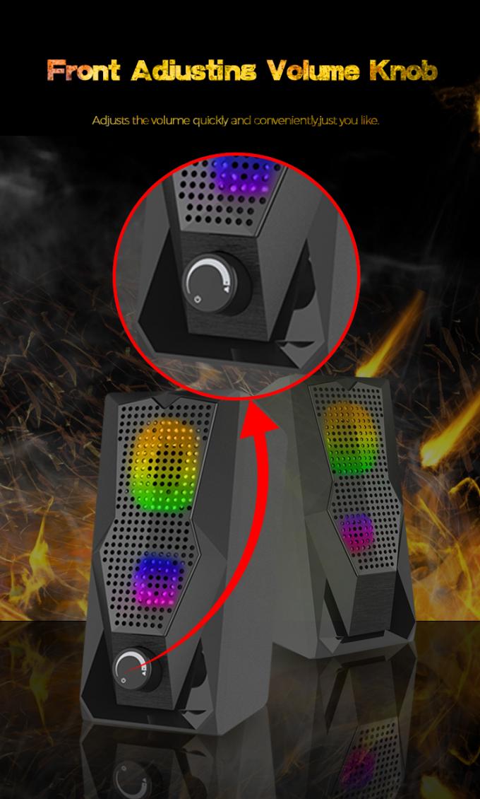 गर्म बिक्री पोर्टेबल कंप्यूटर लैपटॉप 2.0 यूएसबी स्पीकर पीसी सहायक उपकरण एलईडी प्रकाश व्यवस्था मिनी सक्रिय प्लास्टिक डिजाइन डीसी पावर ऑक्स ऑडियो लाइन 12