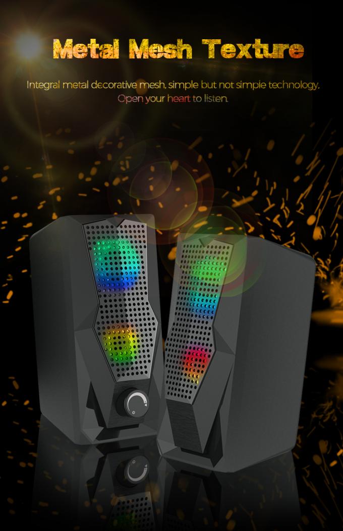 गर्म बिक्री पोर्टेबल कंप्यूटर लैपटॉप 2.0 यूएसबी स्पीकर पीसी सहायक उपकरण एलईडी प्रकाश व्यवस्था मिनी सक्रिय प्लास्टिक डिजाइन डीसी पावर ऑक्स ऑडियो लाइन 14