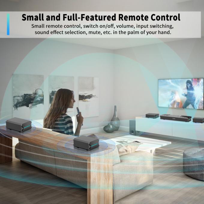 कस्टम निर्मित टीवी साउंड बार स्पीकर ऑडियो सिस्टम वायरलेस सर्राउंड साउंड 5.1.2 सबवूफर के साथ यूएसबी होम थिएटर स्पीकर 4