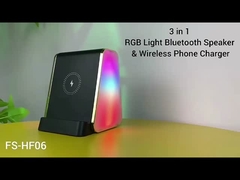 RGB Işıklar Kablosuz Şarj Bluetooth Küçük İşletme ve Ofis için Hoparlör 118*77*43mm